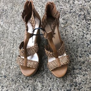 Tan Wedge Sandals